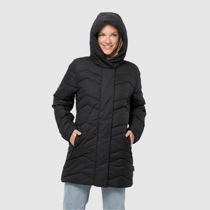 Abrigos Acolchada Jack Wolfskin Kyoto Mujer Negros Mexico-4518317